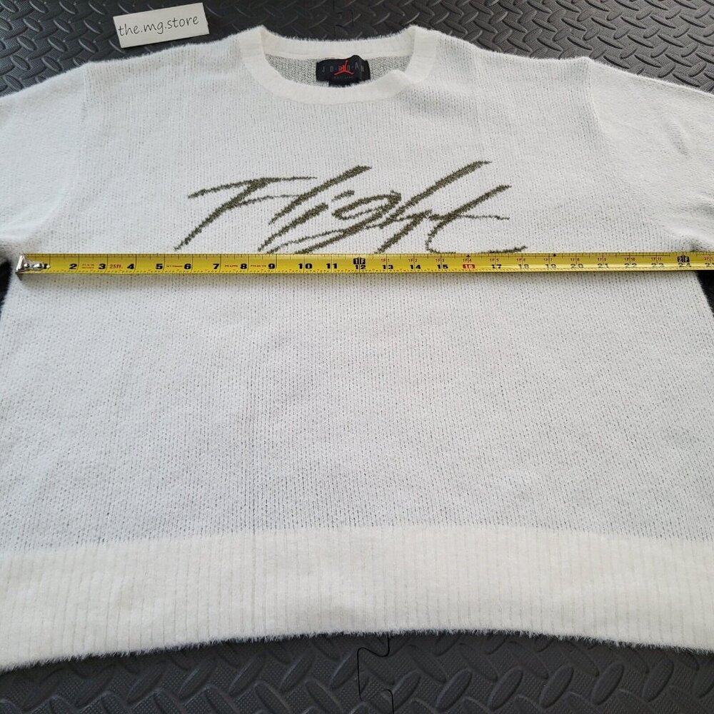 Jordan Flight Heritage Crew Sweater White Men's Size Large FD7389 133 NWT - Picture 4 of 6